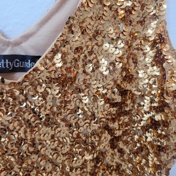 PrettyGuide Women's Sequin Bodycon Cocktail Dress,Elegant Gold Sequin - Picture 8 of 13